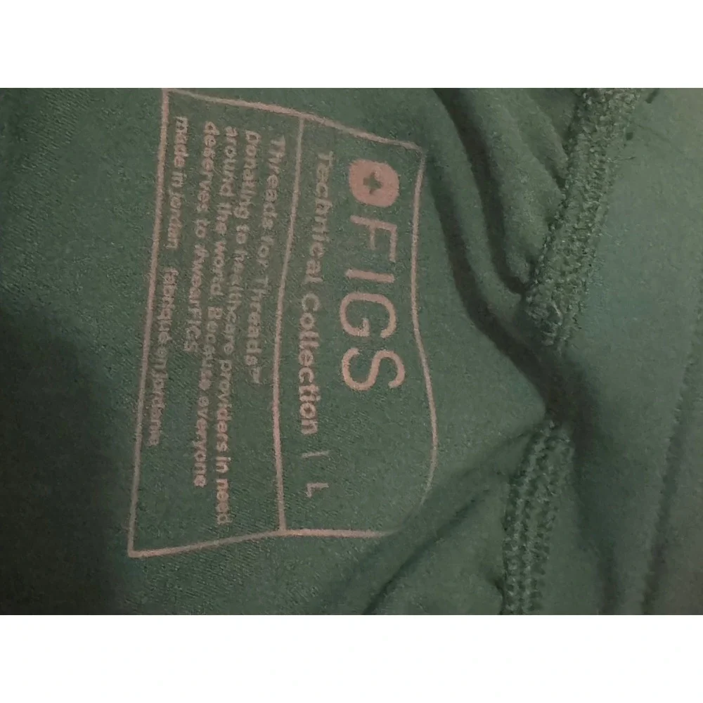 FIGS HW Zamora Jogger Scrub Pants Womens Large Green High Waisted 1000207 - Picture 4 of 5